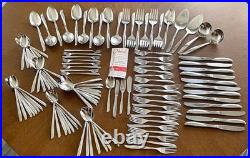 Oneida Community Twin Star Stainless Flatware Lot 110 Pc withSpecialty & Serving