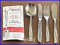 Oneida Community Twin Star Stainless Flatware Lot 110 Pc withSpecialty & Serving