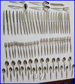 Oneida Community VENETIA Stainless Flatware 81pc SET Svc for 12+Serving Pcs USA