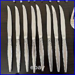 Oneida Community VENETIA Stainless Flatware Serrated Steak Knives Forks Spoons