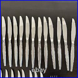 Oneida Community VENETIA Stainless Flatware Serrated Steak Knives Forks Spoons