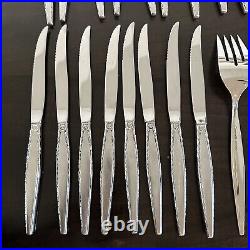 Oneida Community VENETIA Stainless Flatware Serrated Steak Knives Forks Spoons