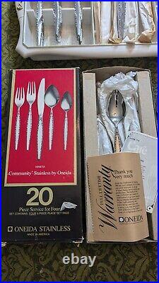 Oneida Community Venetia Stainless Steel Flatware 95 Piece Set NOS New NIB