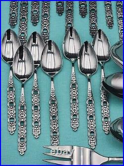 Oneida Community Viola Voila Stainless Flatware 33 Pieces Mixed Lot