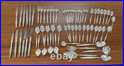 Oneida Community WOODMERE Wheat Stainless Flatware Set of 64 Mixed Lot Serving