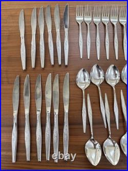 Oneida Community WOODMERE Wheat Stainless Flatware Set of 64 Mixed Lot Serving
