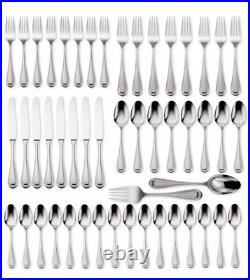 Oneida Countess 50 Pieces Steel Flatware Set Service for 8 + Serving Pieces New