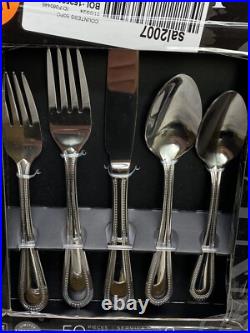 Oneida Countess 50 Pieces Steel Flatware Set Service for 8 + Serving Pieces New