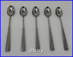 Oneida Couplet Set of 5 Iced Tea Spoon Quality 18/10 Stainless Flatware