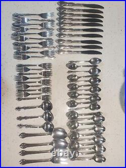 Oneida Cross Swords MANSION PARK Stainless Flatware Lot of 47