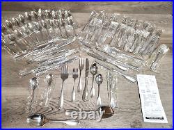 Oneida Cube 18/10 Stainless Satin Gloria Flatware Set Service For 12 66 Pieces