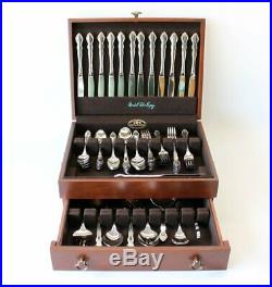 Oneida Cube Dover Glossy Stainless Flatware Set Service for 14 Unused 87 Pieces