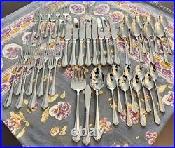 Oneida Cube Glossy 18/10 Stainless Flatware JUILLIARD 43 Piece Serve 8 Indonesia