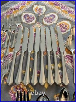 Oneida Cube Glossy 18/10 Stainless Flatware JUILLIARD 43 Piece Serve 8 Indonesia