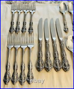 Oneida Cube Heirloom Stainless Flatware MICHELANGELO 27 Pc. Serve 4 withServing