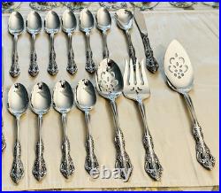 Oneida Cube Heirloom Stainless Flatware MICHELANGELO 27 Pc. Serve 4 withServing