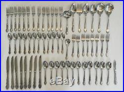 Oneida Cube Mark Dover 18/10 Stainless Flatware 64 Pieces With Serving Pieces