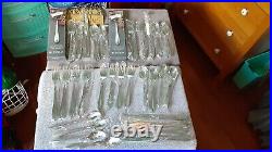 Oneida Cube Sheraton 30 Piece Stainless 18/8 Flatware Set Service 6 Unused New