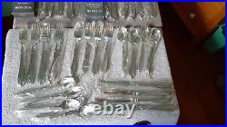 Oneida Cube Sheraton 30 Piece Stainless 18/8 Flatware Set Service 6 Unused New