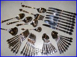 Oneida Cube Stainless Flatware Dover 46 pcs (-1 sal frk) Super Condition