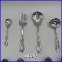 Oneida Cube Stainless TOUJOURS Flatware Serving Set 9 Piece Holiday Thanksgiving