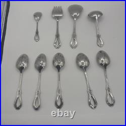 Oneida Cube Stainless TOUJOURS Flatware Serving Set 9 Piece Holiday Thanksgiving
