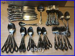 Oneida Cube Toujours Service For 10 Stainless Flatware 66 Piece Vintage Lot