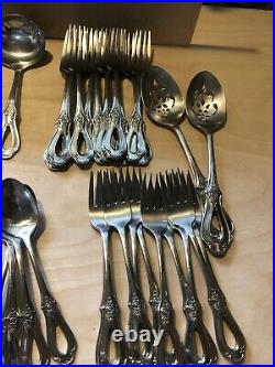 Oneida Cube Toujours Service For 10 Stainless Flatware 66 Piece Vintage Lot