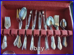 Oneida DOVER STYLE Stainless flatware set of 35 Includes serving spoon and fork