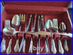 Oneida DOVER STYLE Stainless flatware set of 35 Includes serving spoon and fork