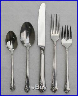 Oneida Damask Rose Stainless Flatware 64 Pieces 12 Place Settings Cube Mark