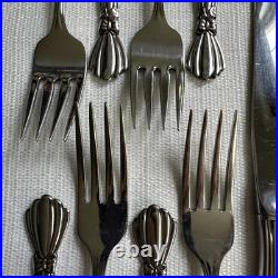 Oneida Deluxe ALEXIS 20 Piece Service for 4 Glossy Stainless Flatware