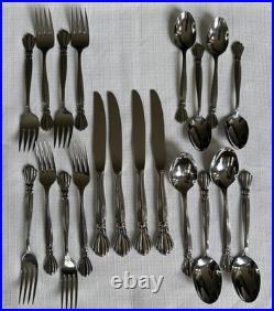 Oneida Deluxe ALEXIS 20 Piece Service for 4 Glossy Stainless Flatware Oneida Deluxe ALEXIS 20 Piece Service for 4 Glossy Stainless Flatware