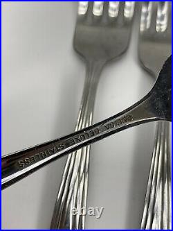 Oneida Deluxe ALEXIS 21 Pc Place Setting Stainless Flatware Mixed Lot Fork Spoon