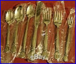 Oneida Deluxe ALEXIS 7 Piece Place Setting Stainless USA Flatware Unused