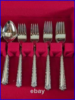 Oneida Deluxe CHERIE 80 Pc Flatware Set Stainless Service for 12
