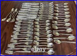 Oneida Deluxe Cherie Stainless Silverware Service For 16 Plus 5 Serving Plus