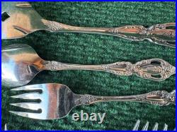 Oneida Deluxe Stainless Flatware Monte Carlo Spoon Fork Knife Serving 72 Pieces