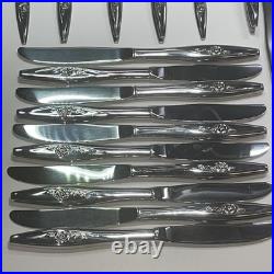 Oneida Deluxe Stainless Lasting Rose Flatware 78 Pieces Service for 12 Vintage