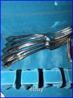 Oneida Deluxe Stainless Replacement Flatware Set with Medium Brown Wooden Case