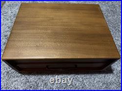 Oneida Deluxe Stainless Replacement Flatware Set with Medium Brown Wooden Case