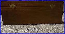 Oneida Deluxe Stainless Replacement Flatware Set with Medium Brown Wooden Case