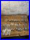 Oneida Deluxe Village Burnished Stainless Flatware Matches Pfaltzgraff 75 Pcs