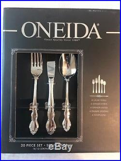 Oneida Dover 20 Piece Service for 4 Flatware 18/10 Stainless Steel Best Seller