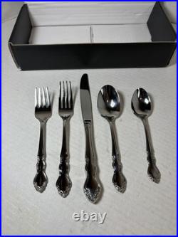 Oneida Dover 45 Piece Flatware Set Elegant Stainless Steel for 8 People