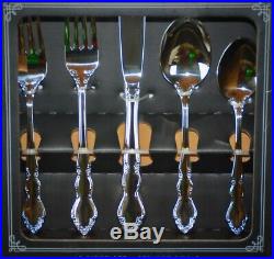 Oneida Dover 45-Piece Stainless Steel Flatware Set, Service for 8, New in Box
