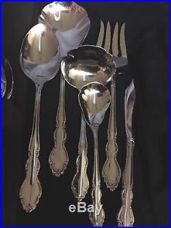 Oneida Dover 64 Pieces Cube Mark 11 Full Place Settings + Serving PCs Very Good