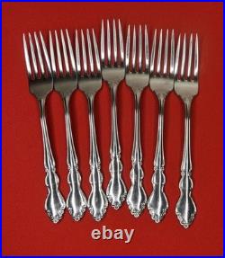 Oneida Dover Dinner Forks Heirloom Cube Stainless Flatware Silverware Set Of 12