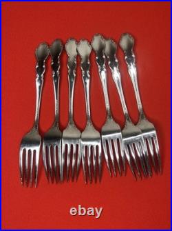 Oneida Dover Dinner Forks Heirloom Cube Stainless Flatware Silverware Set Of 12