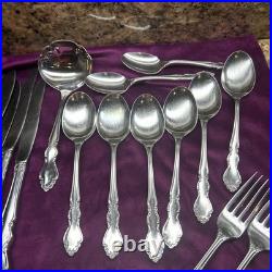 Oneida Dover Knives Forks Spoons Stainless USA 30 Glossy Pieces